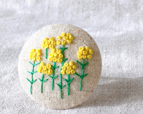 ❁hAnafany❁(専用) くるみボタン　鳥刺繍　ブローチ ❁hAnafany❁(専用) くるみボタン 鳥刺繍 ブローチ