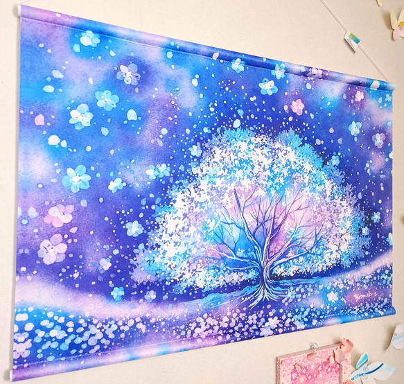 B2タペストリー　”雪の花” 2枚目の画像