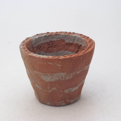 陶器製　植木鉢　 SMSc ミカゲ-2726ブラウン・グレー 1枚目の画像
