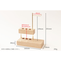 【ラッピング可】真鍮とホワイトオークのペンスタンド(眼鏡/カードスタンド付き) No11 2枚目の画像