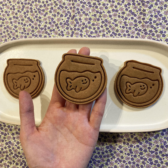 金魚鉢クッキー型・クッキーカッター / 魚クッキー型 / 金魚型 5枚目の画像