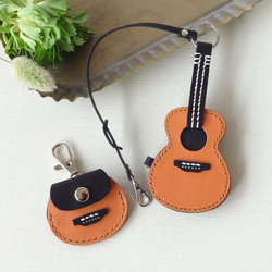 【名入れ】ミニチュア【ギター】キーカバー＆ピックケース バッグチャームやキーホルダーとしても！※袋ラッピング無料 6枚目の画像