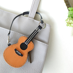 【名入れ】ミニチュア【ギター】キーカバー＆ピックケース バッグチャームやキーホルダーとしても！※袋ラッピング無料 9枚目の画像