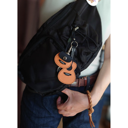 【名入れ】ミニチュア【ギター】キーカバー＆ピックケース バッグチャームやキーホルダーとしても！※袋ラッピング無料 2枚目の画像