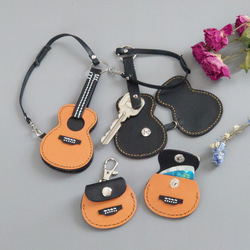 【名入れ】ミニチュア【ギター】キーカバー＆ピックケース バッグチャームやキーホルダーとしても！※袋ラッピング無料 10枚目の画像
