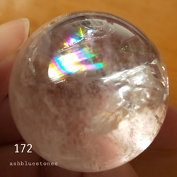 レインボー水晶 スフィア 34.5mm 58.1g(172) 8枚目の画像