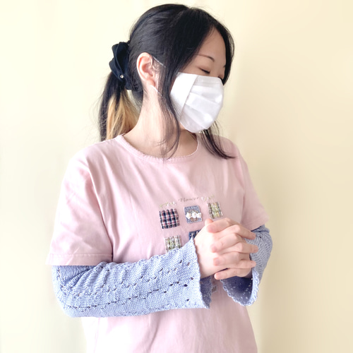 ㉘ アームカバー　ハンドメイド　モチーフ 受注製作】サイズ変更可能 ⚪︎ アームカバー ⚪︎ キャンプ柄