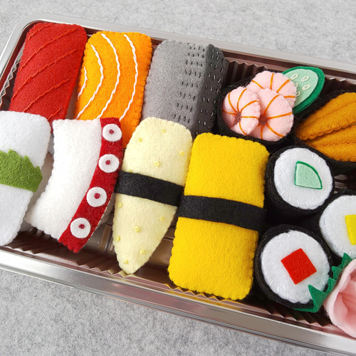 送料無料キャンペーン！】ネタが取り外せる＊フェルトのお寿司＊お寿司