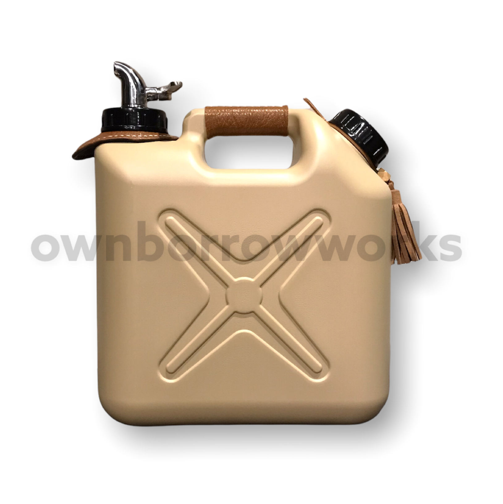 【オーダー品】カスタムウォータータンク5L／サンド&ブラウン(黒キャップ)