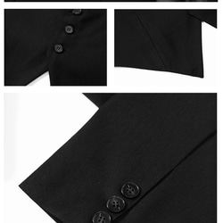 黑色 酷感復古vintage御姐風西裝 日暗黑翻領休閒短款長袖外套(不含腰帶) 第3張的照片