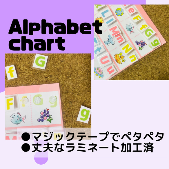 【知育ポスター】アルファベット　マッチング　パズル　大文字　小文字　英語　英単語 4枚目の画像