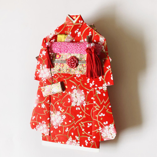 【ご注文品確認用 赤系】着物のお祝い袋◇振袖◇友禅和紙 着物のお祝い袋249 ご祝儀袋 ご祝儀袋・袱紗（ふくさ） 着物のポチ袋屋