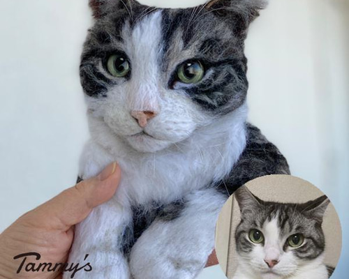 キラナ様専用 オーダー羊毛フェルト猫 ぬいぐるみ