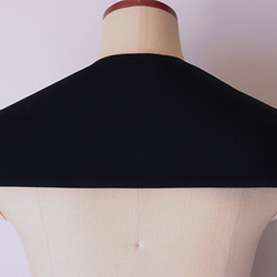 【つけ襟】セーラーカラー風！四角形の付け襟【黒】 4枚目の画像