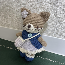 【送料無料】癒しのあみぐるみ　おでかけチワワちゃん　ハンドメイド 3枚目の画像