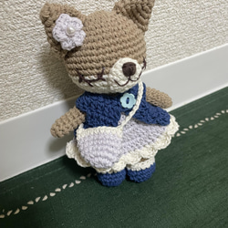 【送料無料】癒しのあみぐるみ　おでかけチワワちゃん　ハンドメイド 2枚目の画像