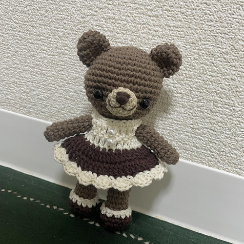 送料無料】癒しのあみぐるみ 靴を履いたくまちゃん ハンドメイド ...