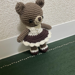 【送料無料】癒しのあみぐるみ　靴を履いたくまちゃん　ハンドメイド 2枚目の画像