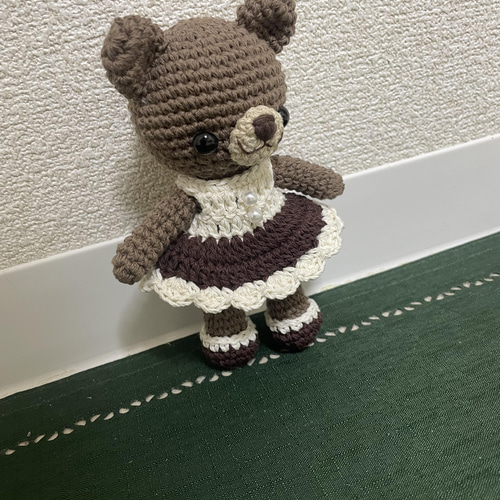 送料無料】癒しのあみぐるみ 靴を履いたくまちゃん ハンドメイド ...