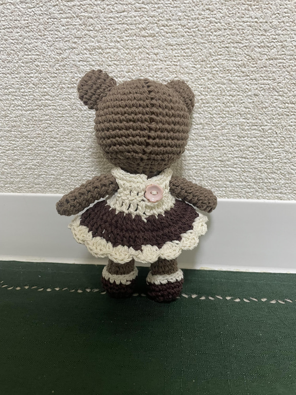 【送料無料】癒しのあみぐるみ　靴を履いたくまちゃん　ハンドメイド 4枚目の画像