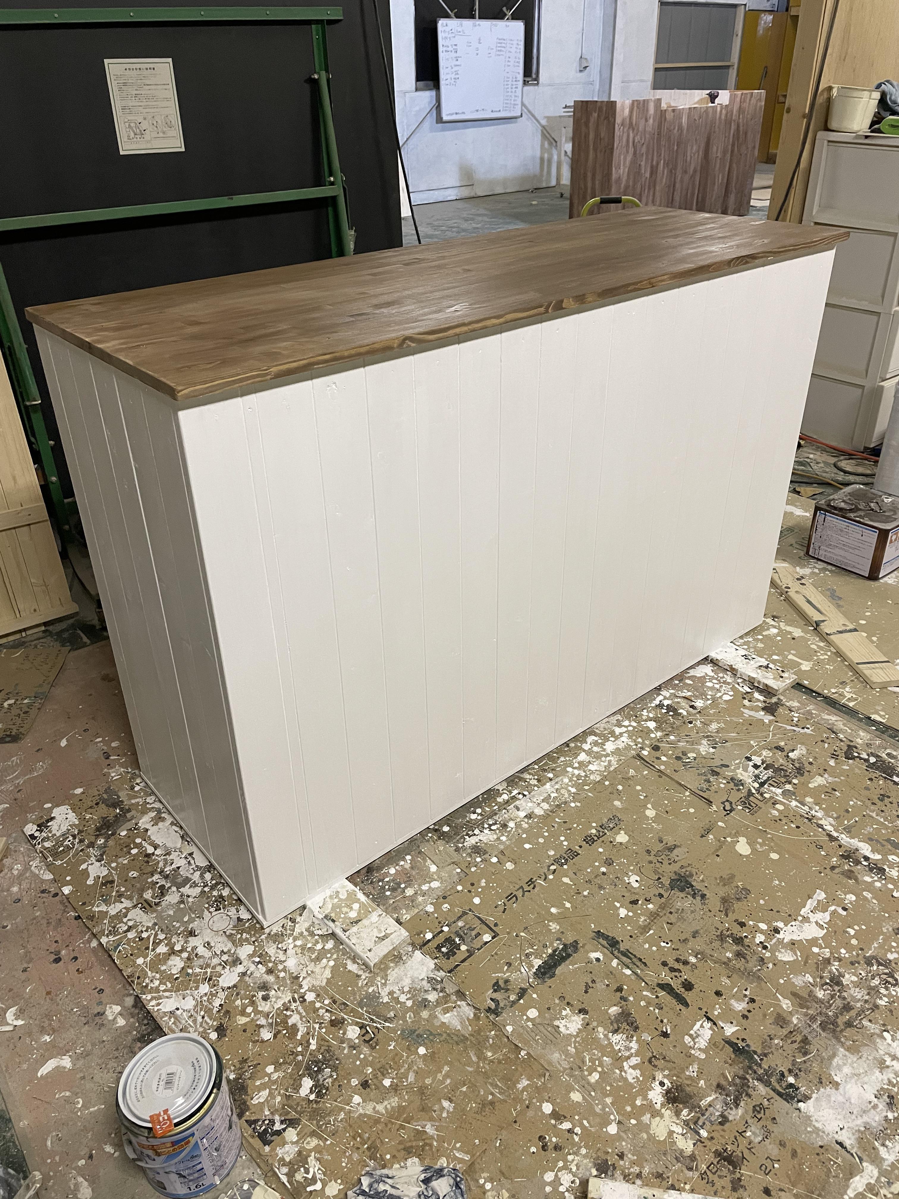 【フラット】カウンター　レジ　キッチン　幅150✖︎高さ93✖︎奥行きま50センチ