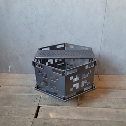 アイアンクラフト 『KM-150』鉄 組み立て式 万能焚き火台 耐熱塗装