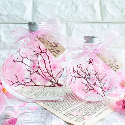 桜 ハーバリウム ₊✼̥*ˈ インテリア プレゼント ギフト 春 贈り物 母の