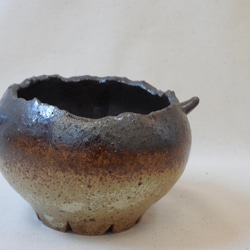 茶玉陶製植木鉢 7枚目の画像