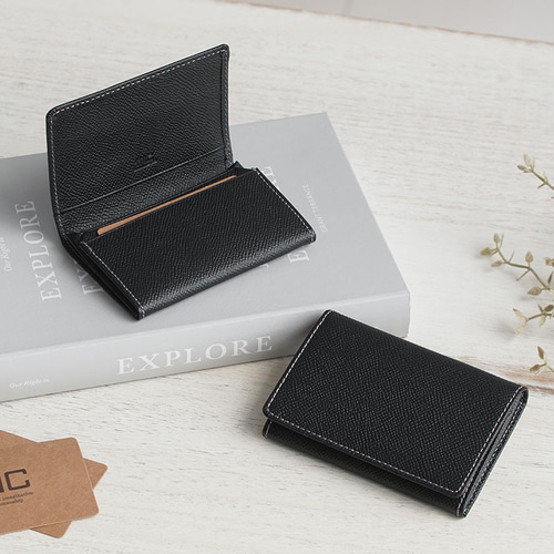 刻印可】出し入れスムーズ、傷汚れも付きにくい 風琴マチ名刺入れ