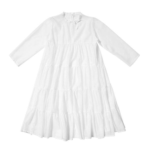 白色 朦朧竹節紗白紗少女裙 薄透質感 外搭洛麗塔百褶洋裝連身裙(薄透款,不含針織洋裝) 第2張的照片