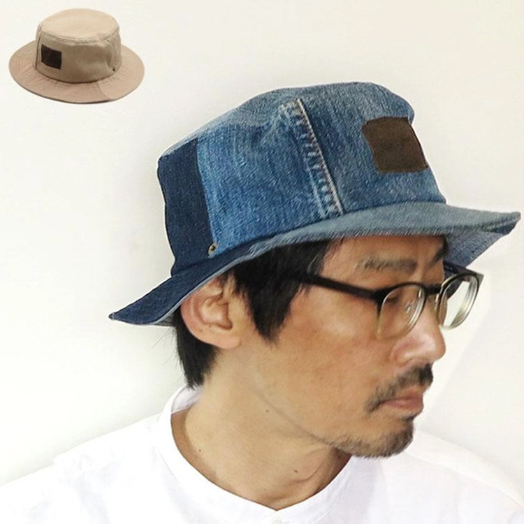 希少　サイズL　nasngwam リメイク　デニム バケットハット 希少 サイズL nasngwam リメイク デニム バケットハット - メルカリ