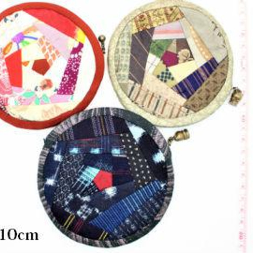 パッチワーク丸ポーチ CN-011 小物入れ 手作り 和小物 和雑貨
