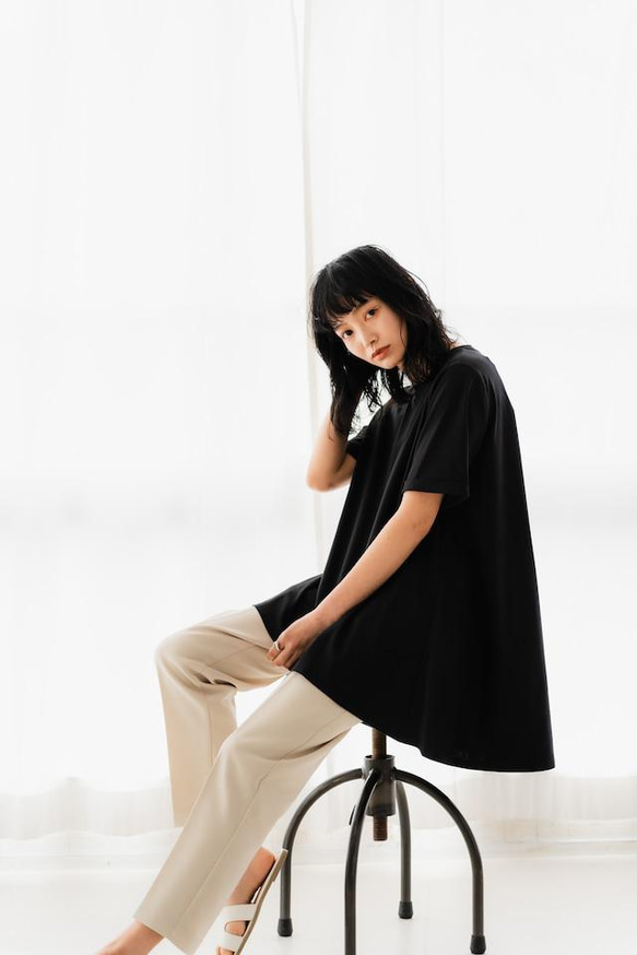 【完売】フレア　Tシャツ　ブラック　日本製　フリーサイズ　即納 9枚目の画像