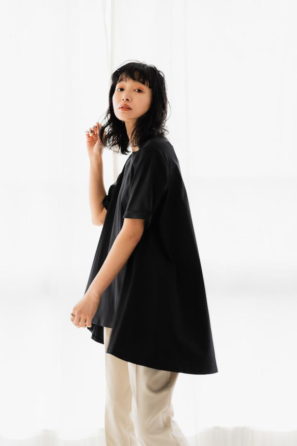 【完売】フレア　Tシャツ　ブラック　日本製　フリーサイズ　即納 8枚目の画像