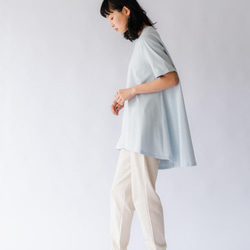 【完売】フレア　Tシャツ　サックスブルー　日本製　フリーサイズ　即納 4枚目の画像