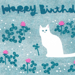 “生日快樂（貓）”（3 件套附信封）明信片 第3張的照片