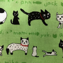 巾着付 OFF　SALE　猫ちゃんいっぱい トップス    綿100　ネコ 3枚目の画像