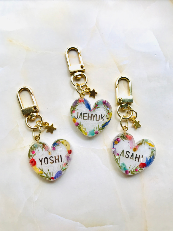 キーホルダー ヘアゴム 195 はんなり✴ちょうちょ✴桜✴レジンヘアゴム