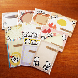パンダちゃんミニメモたくさんセット A7 メモ メモ帳 パン メモ帳 ひら