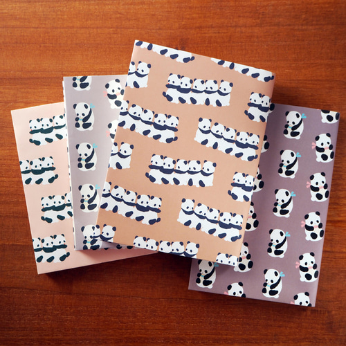 送料無料♪】パンダのデザインペーパーセット A4 15枚入 クラフト