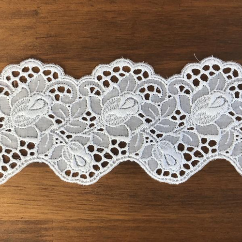 再販】5m コットンレース 両耳スカラップ 花柄 日本製 lace-No,016-5 