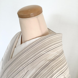 ◇楽ちん綺麗なナツメミヤビのうそつき衿（リネンIV）着付け師考案・襦袢いらず・夏着物・浴衣に最適 9枚目の画像