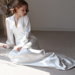 USAビンテージなフラワーパーツにゴールドデザイン ウエディングイヤリングwedding 【コクリコタッセル】 6枚目の画像