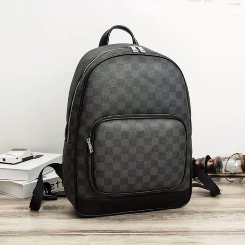 超希少✨花柄　総柄　シボ革レザー　リュック　バックパック　黒　ネイビー メンズ☆チェック柄バックパック◇パソコンリュク◇新品◇黒