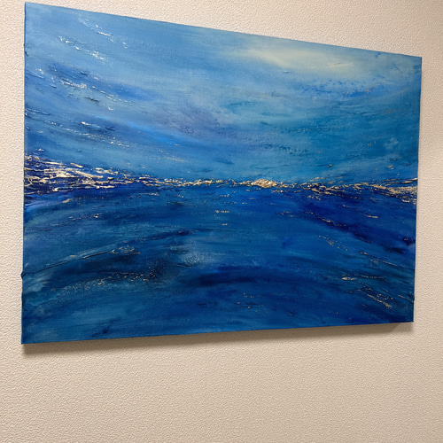 現代アート インテリア　抽象画　アート　北欧アート　人物画　海　空　波　ブルー 現代アート インテリア 抽象画 アート 北欧アート 人物画 海 空