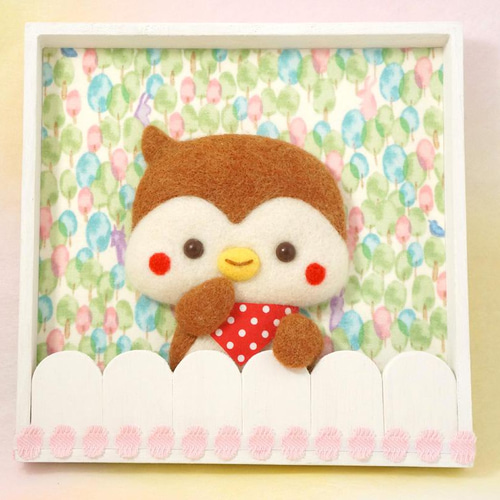 すずめの壁飾り♪ 羊毛フェルト Chiku Chiku♪ 通販 13601662