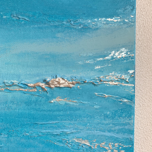 癒しの風景絵画＊空と海　どこまでもブルー　煌めきの海　ヒーリング　リフレッシュ SKY - 青 海 絵画 インテリア アート 絵画 空 癒し モダン