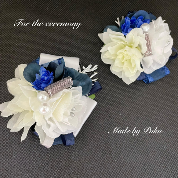 106 清楚 コサージュ 髪飾り 親子 姉妹 友達 ペア 2点セット 入学式  