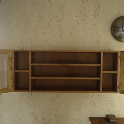 ［サイズオーダー可］ -vintageroots-01壁掛けコレクションケース〈オーダー家具 シェルフ キャビネット〉 2枚目の画像