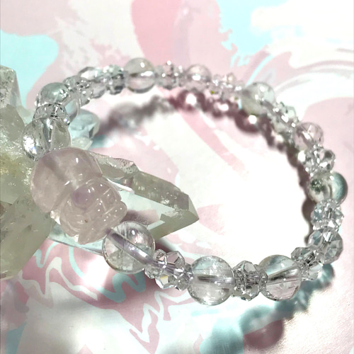 ローズクォーツ✨貔貅(ヒキュウ)✨御守りブレス♡ ブレスレット 天然石